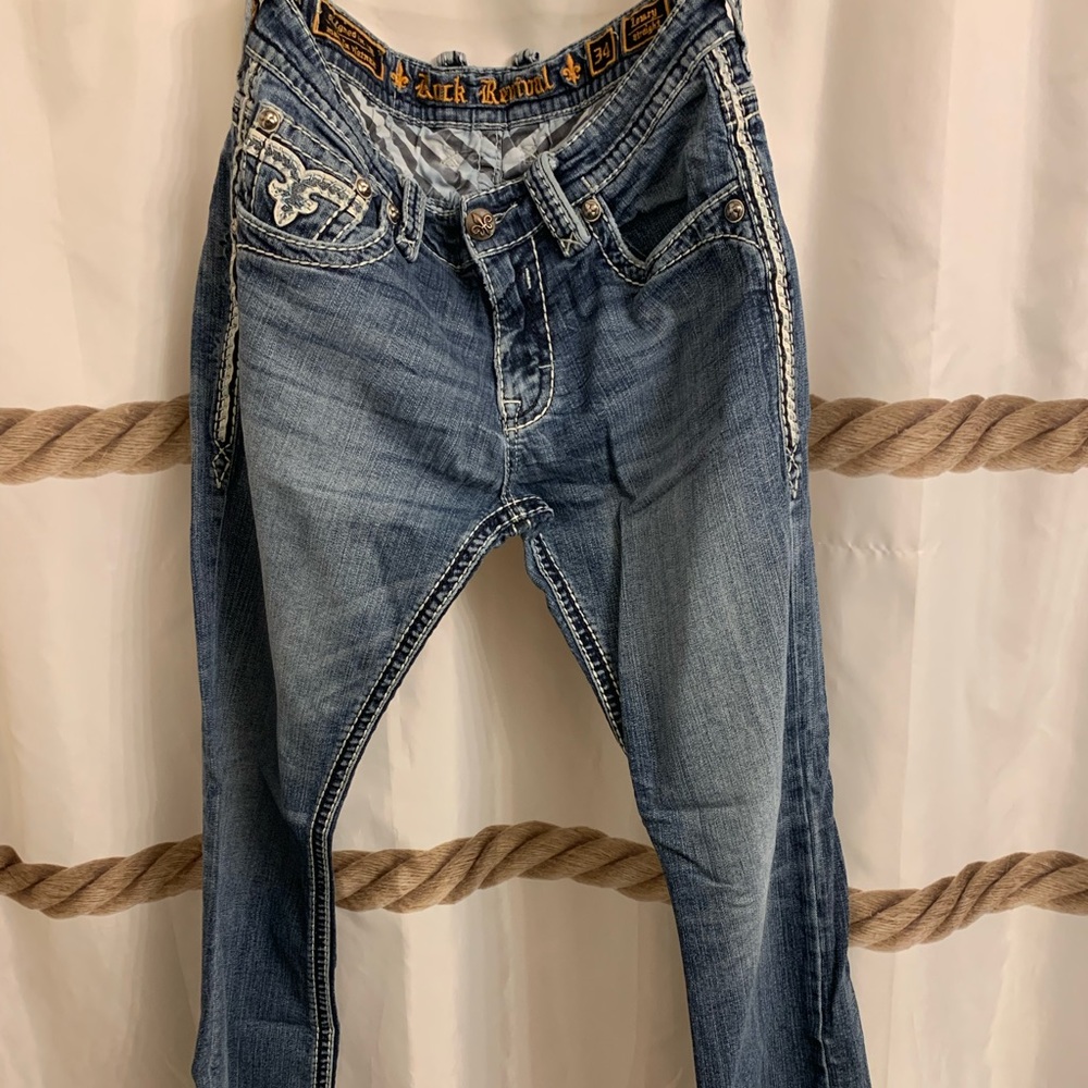 Rock Revival mens size 34/33 Lowry Straight cut in perfect condition!